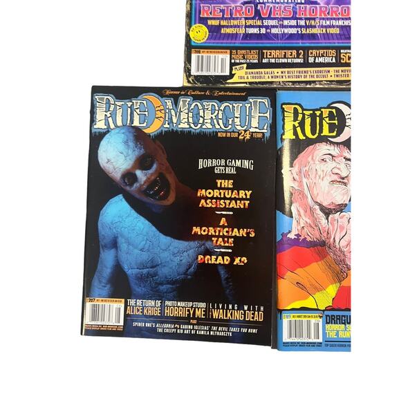 Lot of 5 Rue Morgue Horror Magazine 184, 189, 206-208 Nightmare On Elm Street - Picture 2 of 6